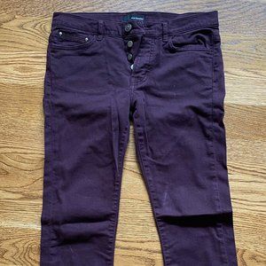 The Kooples purple denim button fly jeans